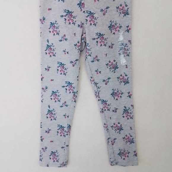 OshKosh Cotton Blend Leggings Size 6 in Gray w/ Floral Print - Picture 8 of 10